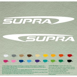 Pair of Supra Boats Decals Vinyl Stickers Boat Outboard Motor Lot of 2 (24", White 010)
