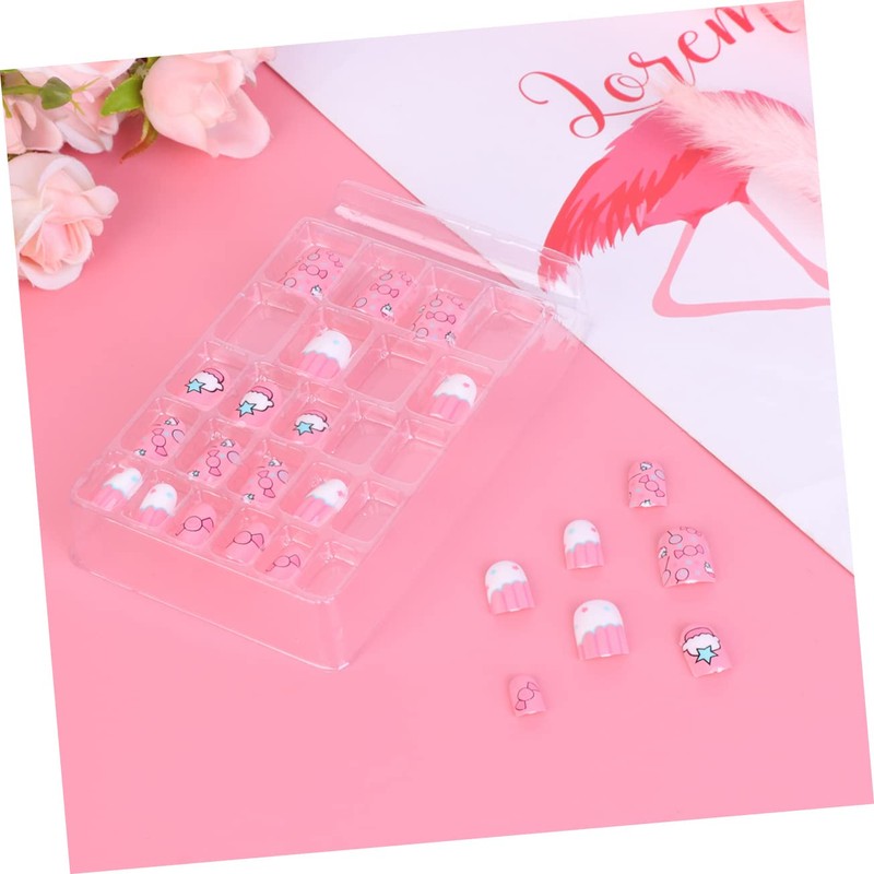 IWOWHERO 2packs Boys and Girls Nail Art Patch Decor Back