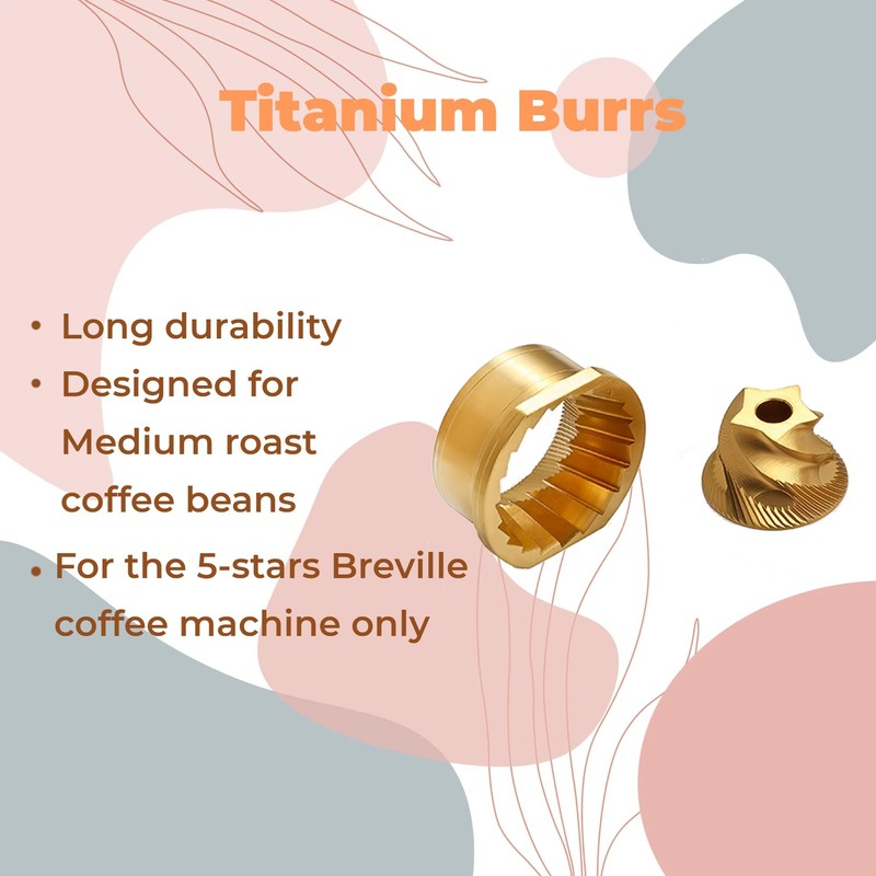 Conical Grinder Upper Lower Burr Compatible with Breville Sage Barista