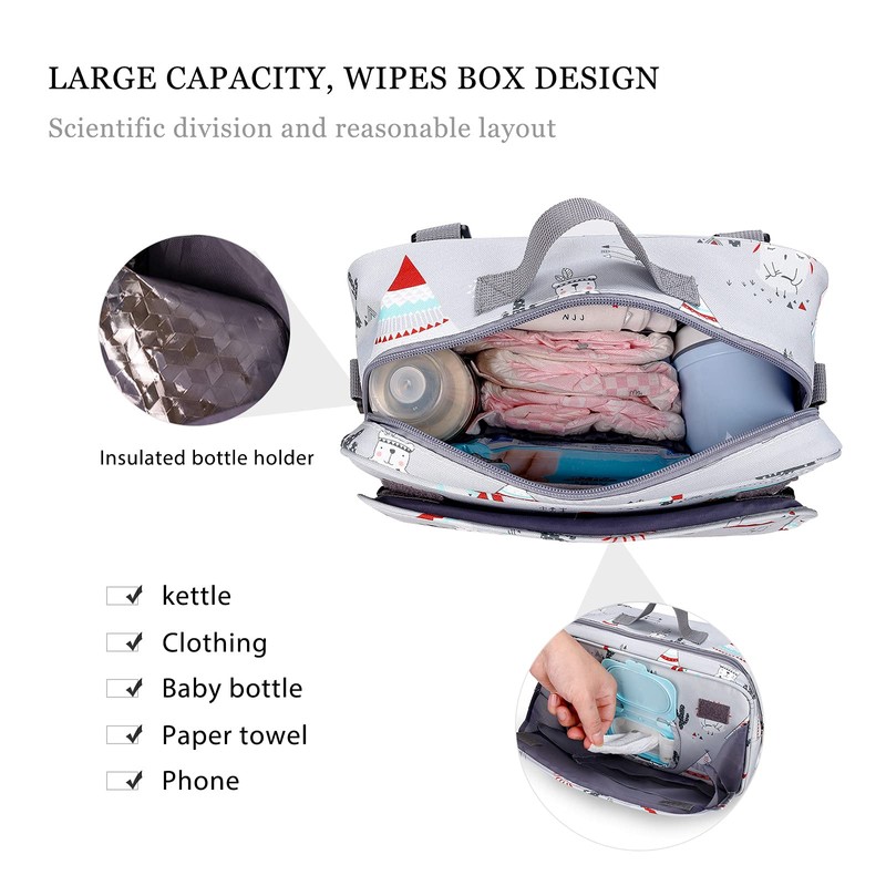 SONARIN Pram Organiser, Buggy Organiser, Buggy Bag with Drink Holder,