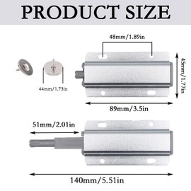 Pack of 8 Push Open Magnetic Tip On for Doors, Furniture, Drawers, Pressure Opener, Cupboard Door Opener, Push To Open Door Opener, Push To Open Cabinet Door, Push To Open Door Opener