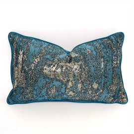 Free Shipping Teal Pillow Covers Retro Abstract Luxury Modern Throw Pillow Cover Green Gold Christmas Decorative Pillowsize: 30*50CM(12x20inch), color: Green Gold