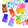 Craftdady 200Pcs Flatback Resin Cartoon Bear Cabochons Colorful Gummy Bear