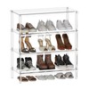Aquiver 4-Tier Acrylic Shoe Rack - Shoe Rack Organizer -