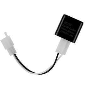 DELUXEFOX Turn Signal Relay for Motorcycles Turn Signal Relay [1 piece] Turn Signal Relay Anti-Hifra Prevention 2 Pin LED Conversion Harness IC Turn Signal Relay for Motorcycles Turn Signal Relay 12V