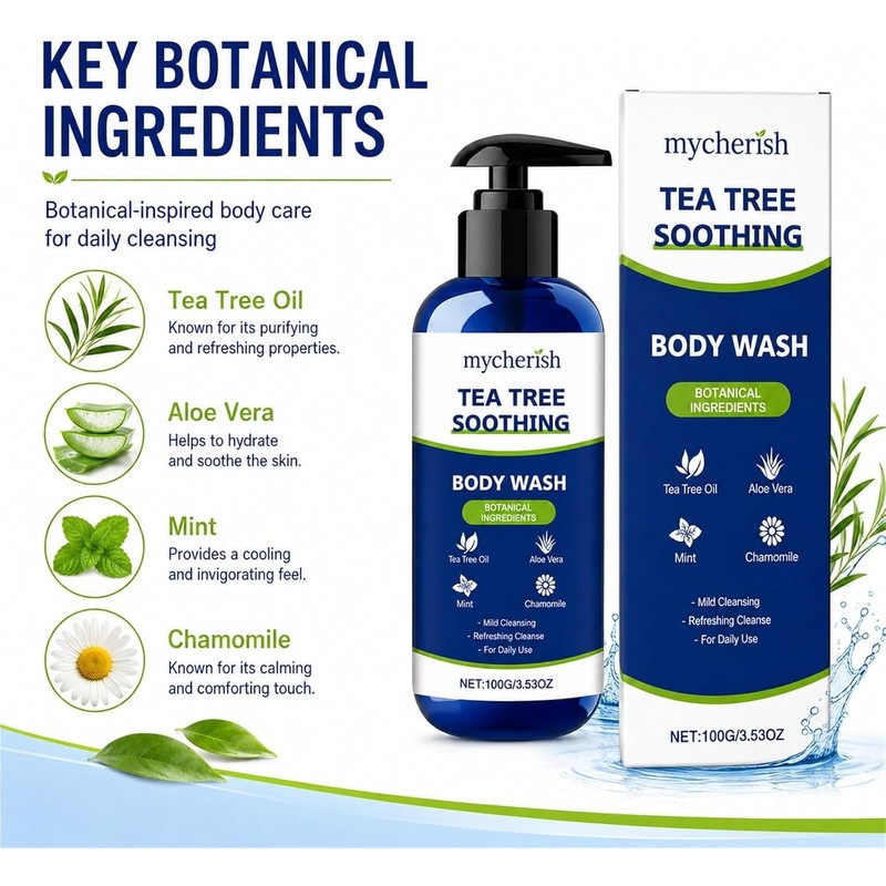 Gel Corporal de Árbol de Té con Ingredientes Botánicos Gel