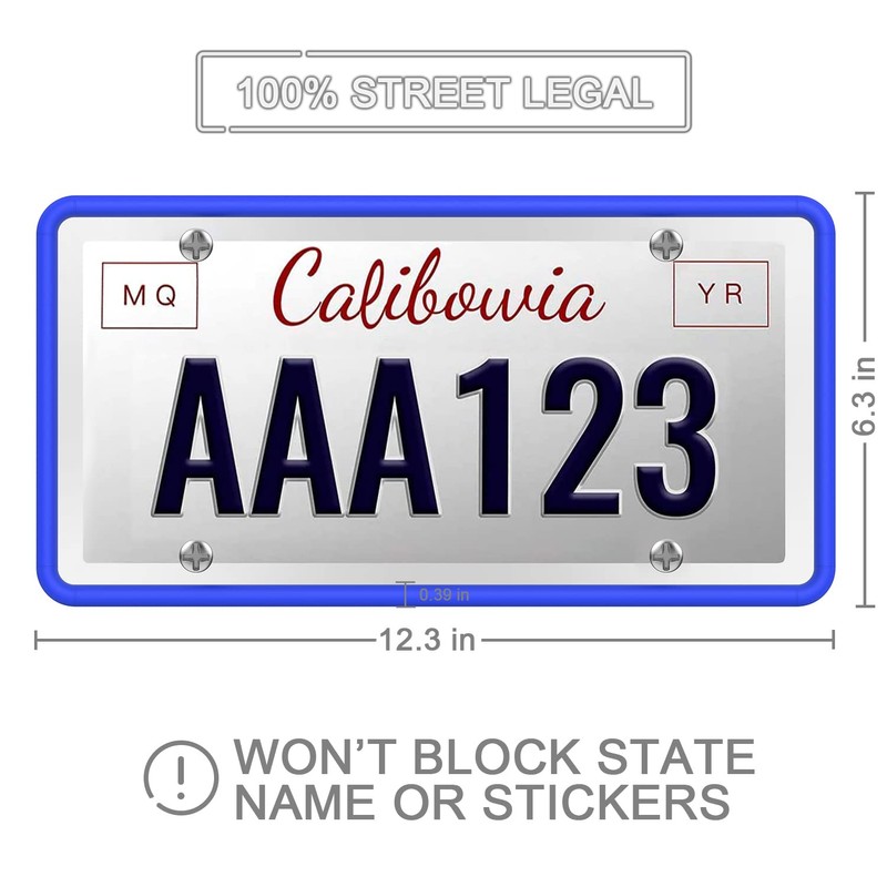 QiqaMole 1 Pack Silicone License Plate Frame, Front Back License