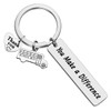 Huwujiu School Bus Driver Gifts You Make A Difference Keyring