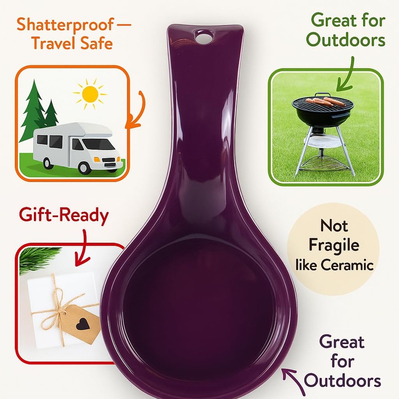 Reston Lloyd Kitchen Counter Utensil Spoon Rest, Ladles, Spaghetti Forks,