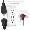 Wall Outlet Extender with Night Light, Power Plug Adapter Multi