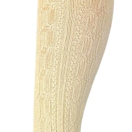 Classic Women's and Men's Traditional Stockings Hiking Socks Hiking Socks Knee Socks with Elegant Knitting Pattern Cable Knit Knee-High Beige - Oktoberfest Folk Festival Wedding Hiking Dirndl Leather