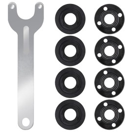 9 Pcs Angle Grinder Wrench Grinder Nut Kit Spanner Wrench 5/8"-11 Compatible with Milwaukee Makita Dewalt 193465-4 Bosch Black Decker Ryobi 4.5" 5" 5/8-11 Replacement Part Angle Grinder Attachments