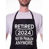 Print4U I Retired in 2024 Retirement Gift BBQ Baking Cooking