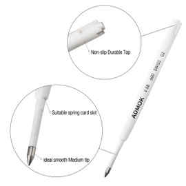 ADMOK 0.5mm Replaceable Standard Pen Gel Refills for BEILUNER Luxury Pens (10pcs)，Smooth and Clean Writing, Compatible with BEILUNER Pen Refill,Pack of 10 (Black Ink)
