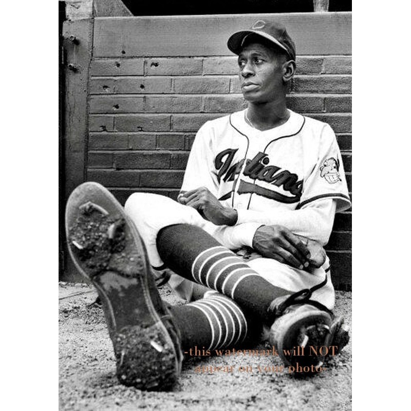 Satchel Paige PHOTO Cleveland Indians Team Star Negro League Baseball