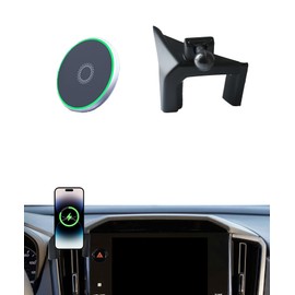 AbeeyGeomarn Car Phone Holder for Subaru Forester 2025 Accessories 15W Fast Wireless Charger Adjustable Air Vent Cell Phone Mount Hands-Free 360 Degree Rotation