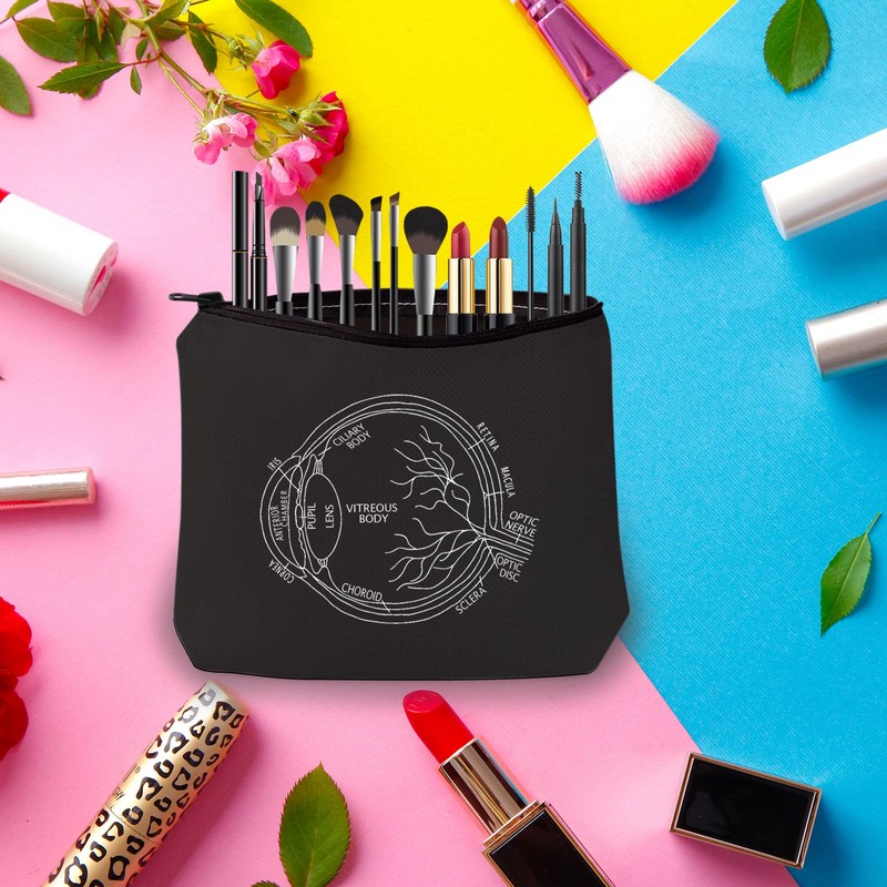 Funny Optometrist Makeup Bag Eyeball Anatomy Optometric Technician Cosmetic Bag