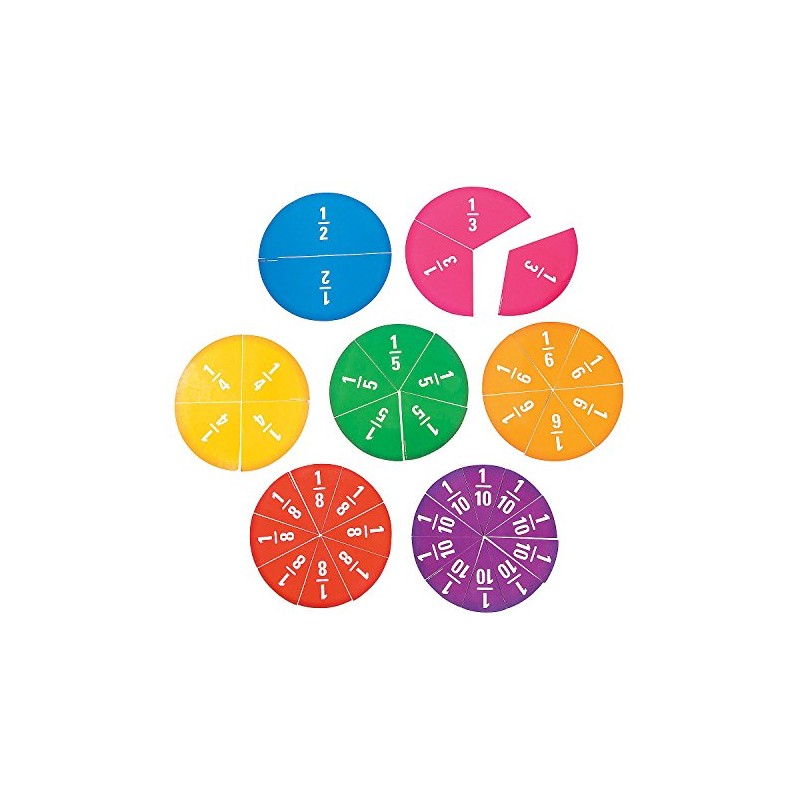 Jumbo Fraction Magnet Set - 38 Pieces - Educational and