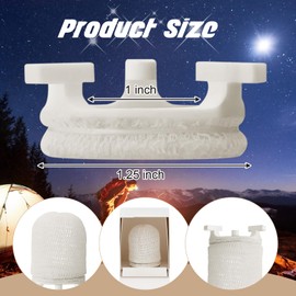 Sunnychicc 12 Pcs Gas Light Mantle Preformed Gas Lamp Mantles Gaslight Mantles Pre Formed Gas Light Mantel for Outdoor Indoor Gas Lights, White