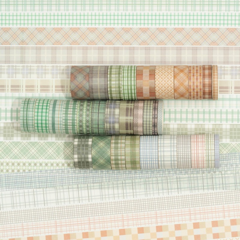 Songdao 36 Rolls Grid Washi Tape Pack Plaid Arts Adhesive