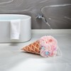 Esponja de Baño Rosa en Forma de Cono de Helado,
