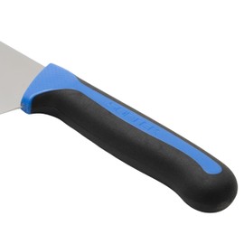 Sof-Tek, 10" Cook's Knife, Soft Grip Handle,Silver/Black/Blue