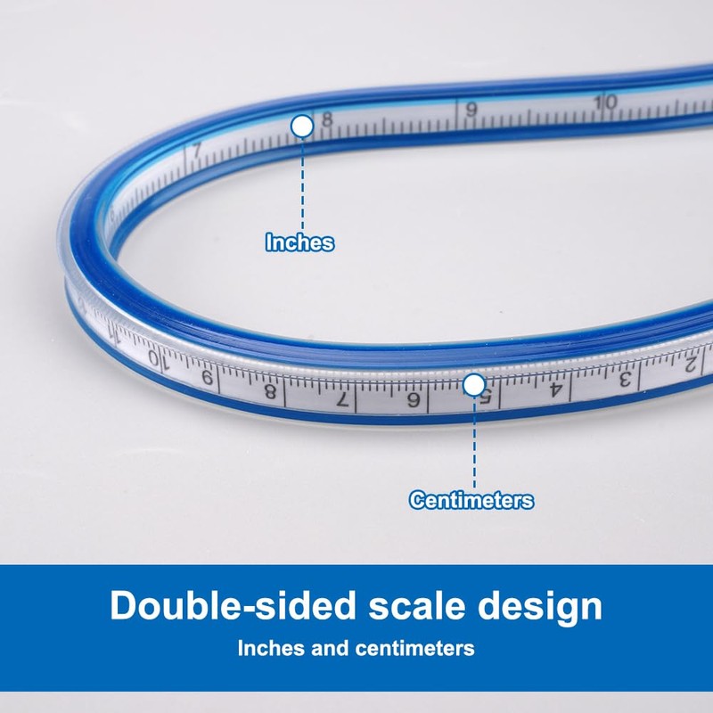 Flexible Curve Ruler, 60 cm, Tailor's Ruler, Curve Ruler, Tailoring