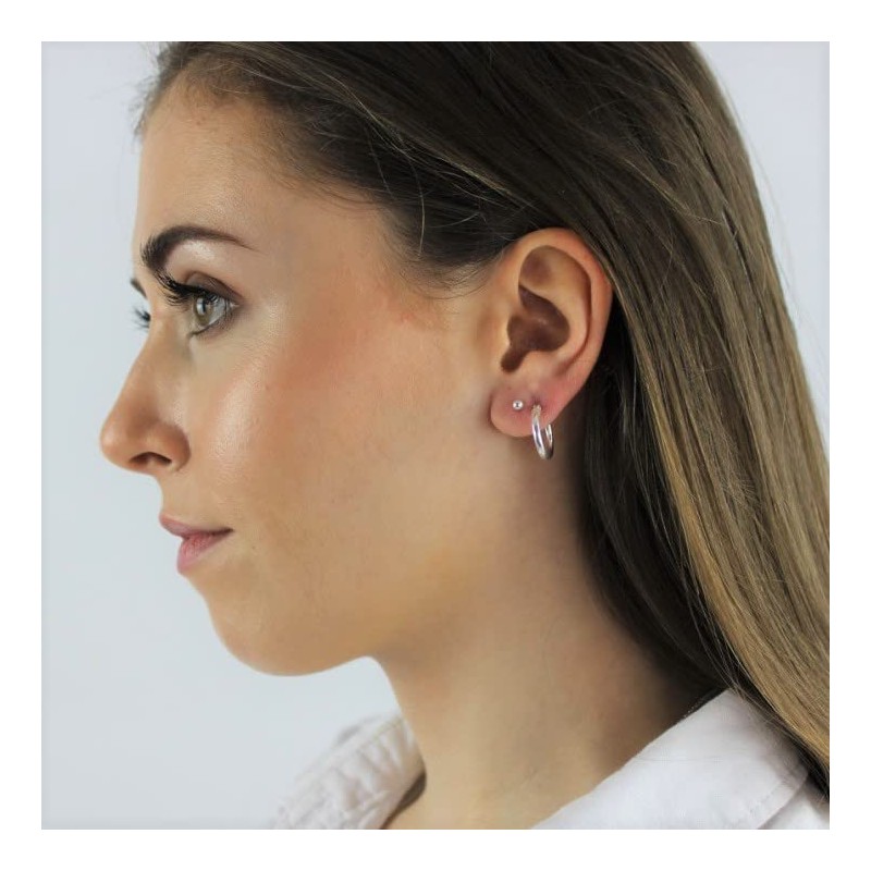 Sterling Silver Ball Stud Earring Set 2 3 & 4mm