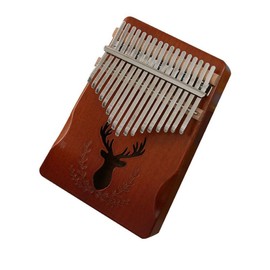 MTSDM 17 Keys Thumb Piano, Professional Kalimba Portable Wooden Finger Piano with Finger Cot, Tuning Hammer and Learning, Storage Bag Instructions for Music Lovers, Children and Adults