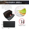 Jxleichi Men's Wallet, Long Carbon Leather Wallet, Genuine Leather, Large
