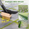 Walensee 3-in-1 Crack Weeder & Moss Remover Brush with 66.5-Inch