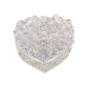 Lassos Boutique 2" Heart Shaped Silver Wedding Arras Set, Arras Para Boda with 13 Unity Coins