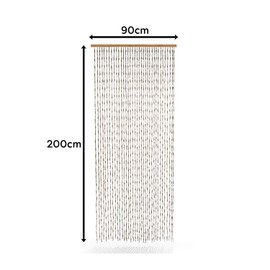 Kobolo Door Curtain Paper Curtain Loop – Grey – Balcony, Patio – 90 x 200 cm – Rectangular – Living Room
