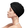 2pcs Women Turban Style Swimming Cap Pleated Fabric Swim Pool