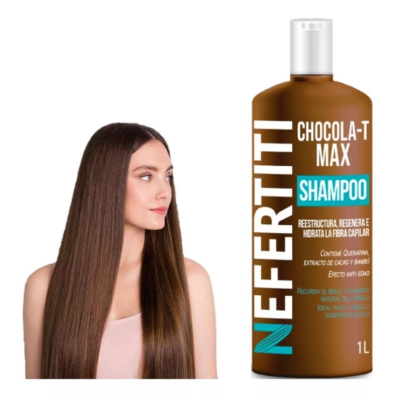 Nefertiti Shampoo P/cabello Maltratado Chocola-t Max 1l