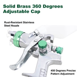 DOTOOL HVLP Spray Gun Kit Automotive Air Paint Spray Paint Gun with 3 Nozzles 1.4 mm 1.7 mm 2.0 mm High Pressure 3600 PSI 600cc Plastic Cup Professional Sprayer for Car Primer,Furniture Surface