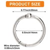 SWZHAI 50 Pcs Binder Rings 0.5 Inch, Nickel Plated Steel