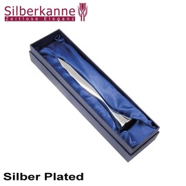 SILBERKANNE Letter Opener Wave L 17.5 cm Premium Silver Plated Elegant Silver-Plated in Top Workmanship Ready to Give as a Gift with Stylish Gift Packaging