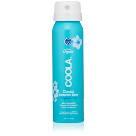 COOLA Organic Sunscreen SPF 50 Sunblock Spray, Dermatologist Tested Skin Care for Daily Protection, Vegan and Gluten Free, Fragrance Free, 2 Fl Oz