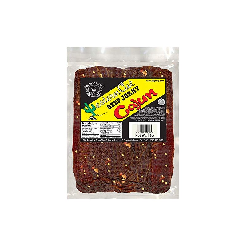 Buffalo Bills Cajun Western Cut Big Slab Beef Jerky (15