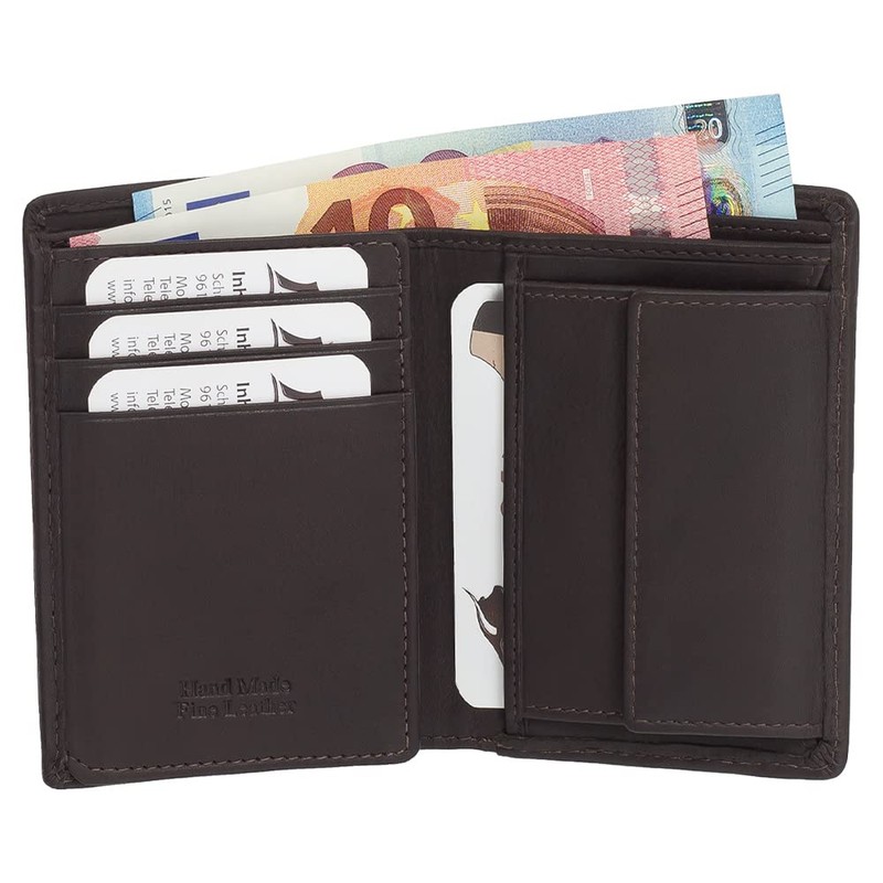Leather RFID Small Men's Wallet with Space for Over 7