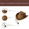 ZEEKSTAR Premium Handcrafted Leather Cowboy Hat with Adjustable String -