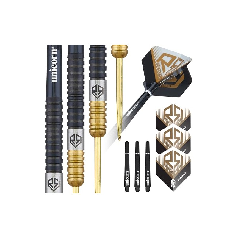 Unicorn Ross Smudger Smith Darts Set, Black/Gold, 22g