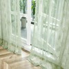 Kotile Sage Green Sheer Curtains 72 Inch Drop 2 Panels