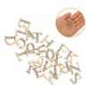 Mikinona 26 Alphabet Manicure Gems Nail Charms Set for False