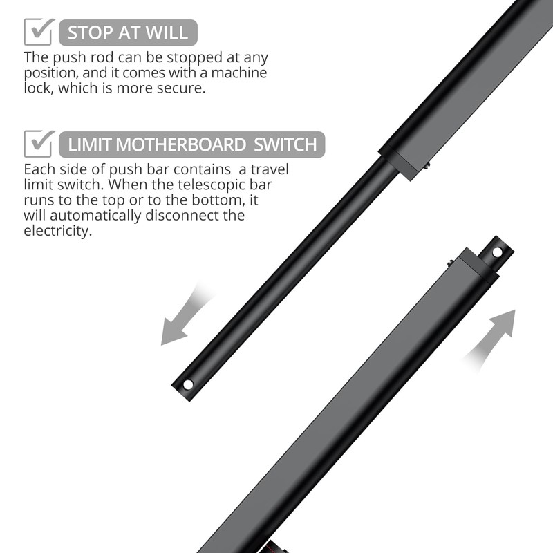 Justech 12V Heavy-Duty Linear Actuator 330LBS/1500N-12inch/300mm Silent IP65 Electric Actuator