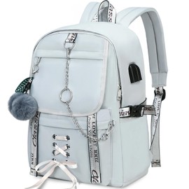 Spotted Tiger School Backpack for Girls Backpack with Lunch Box Backpacks for Teen Girl Backpacks School Bag Bookbag (Grey)