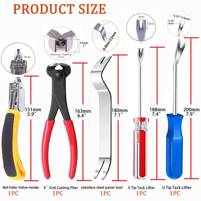 Upholstery Staple Remover Staple Puller Tack Puller Nail Remover Tool