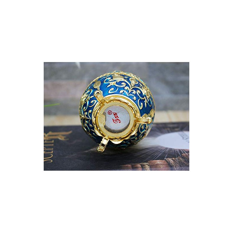 VOANZO Retro Creative Metal Toothpick Holder Flower Pattern Egg Shape