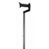 PCP Adjustable Cane Molded Palm Handle with Marble Grip, Right Hand, Black Shaft